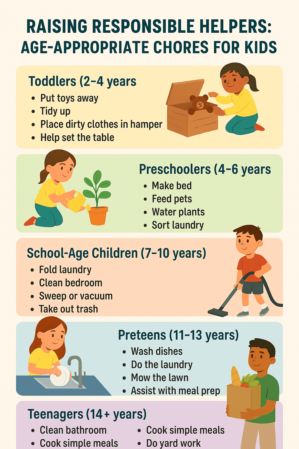🧹 Raising Responsible Helpers: Age-Appropriate Chores for Kids - Blue Marc
