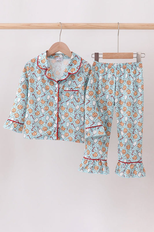 Cookies & Milk Girls Holiday Pajama Set | Blue Marc - Blue Marc