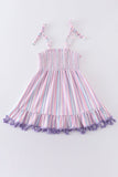 Lavender Tassel Dream Smocked Dress