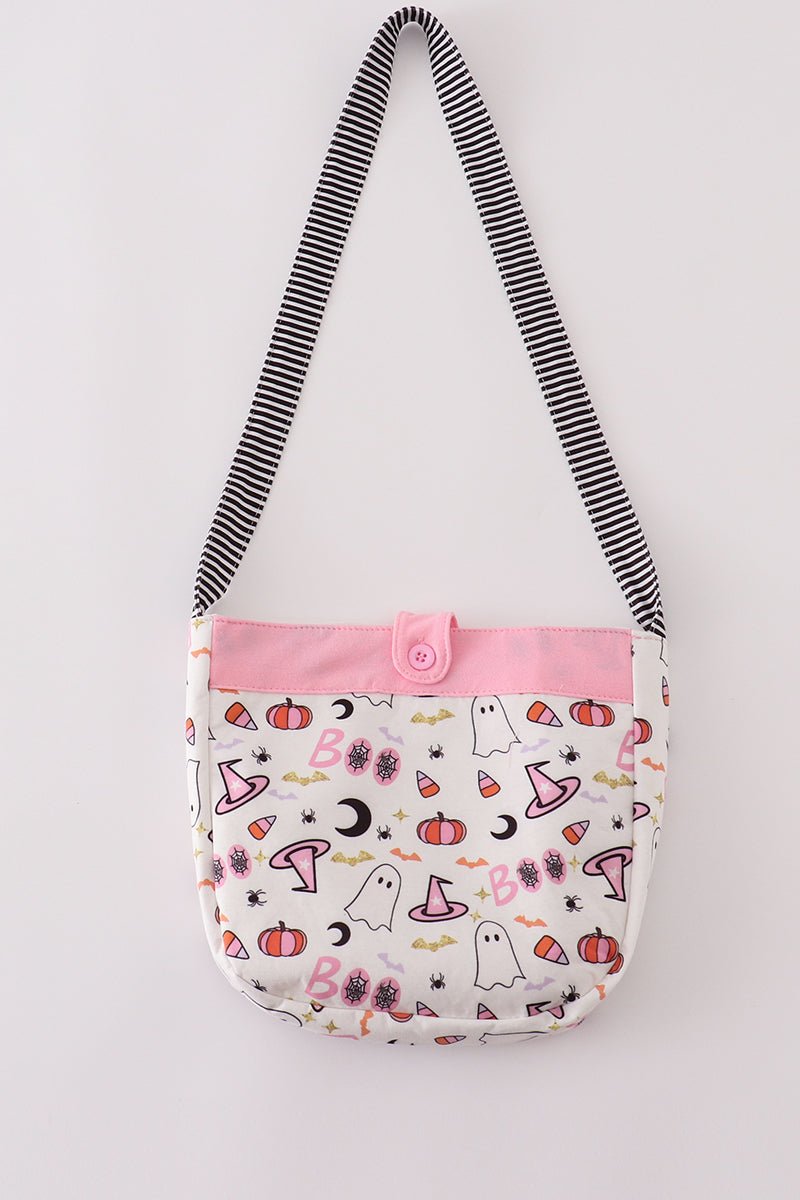 Pink Trick - or - Treat Ghost Halloween Bag for Girls - Blue Marc