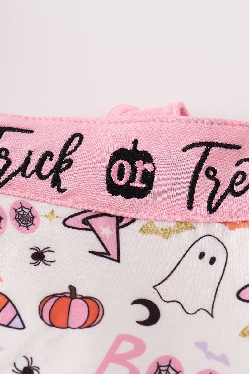 Pink Trick - or - Treat Ghost Halloween Bag for Girls - Blue Marc