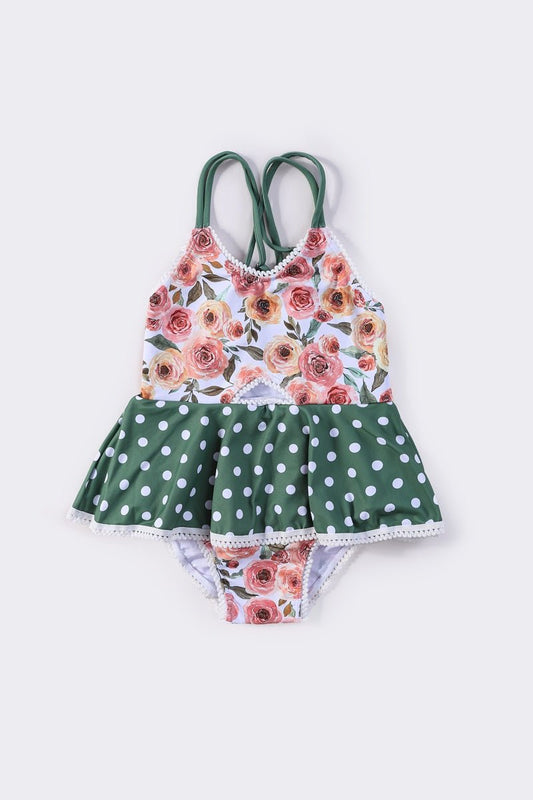 Polka Bloom Ruffle Swimsuit β Chic & Playful Poolside Fun πΏποΈ - Blue Marc