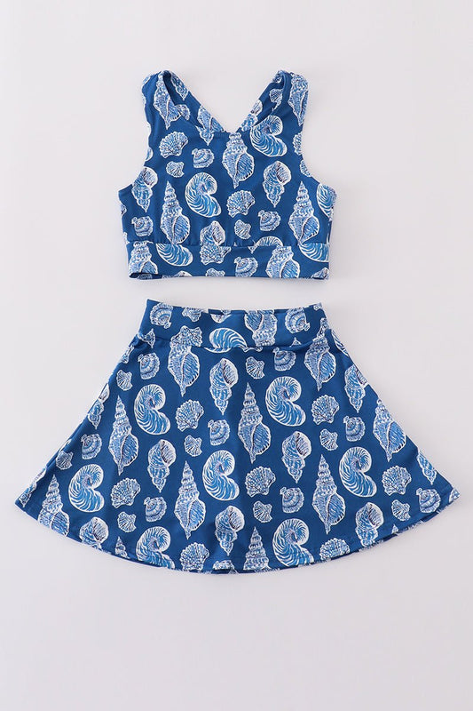 Seaside Breeze 2 - Piece Tennis Skort Set β Girlsβ Activewear πΎπ - Blue Marc