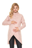 Cozy Asymmetrical Woolen Maternity Jacket