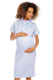 Versatile Comfort: Light Blue Maternity and Nursing Dress