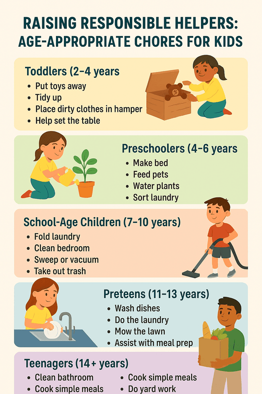 🧹 Raising Responsible Helpers: Age-Appropriate Chores for Kids - Blue Marc