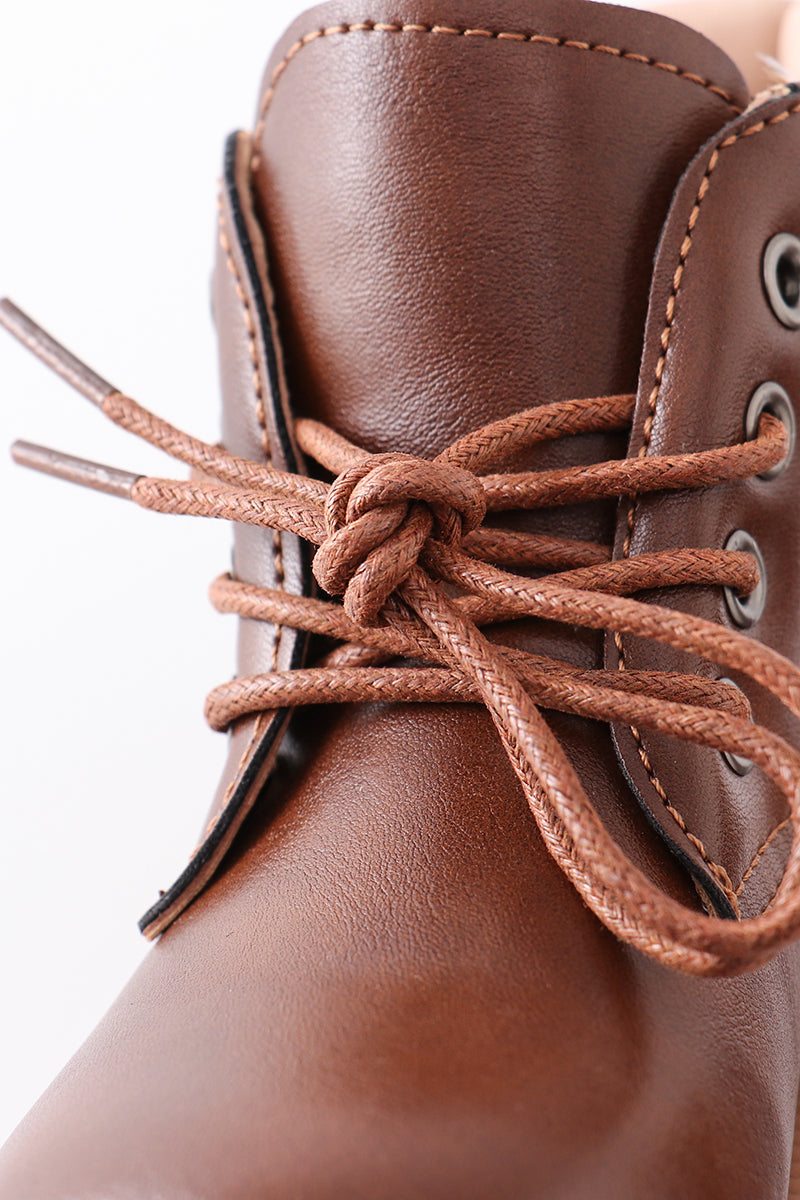 Rustic Trailblazer Lace-Up Boots