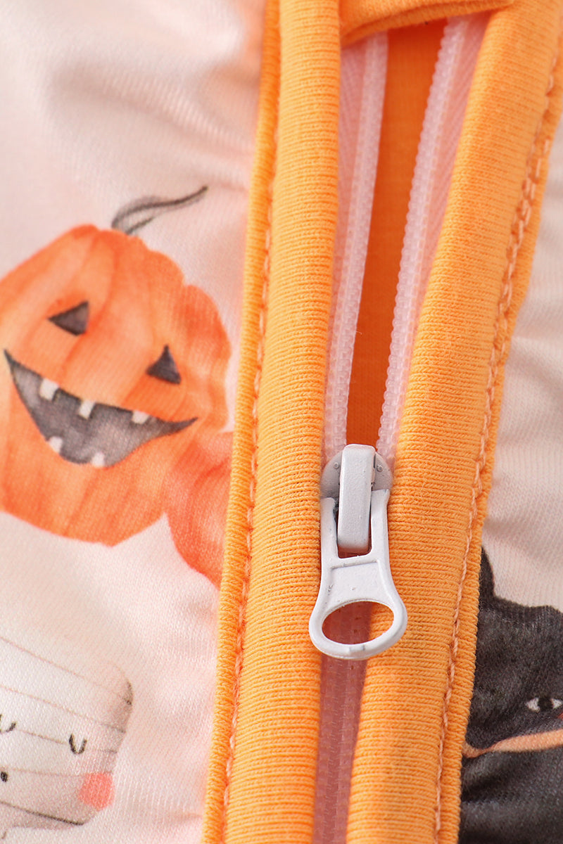 “Spooky Snuggles” Halloween Zipper Sleeper for Baby Boys