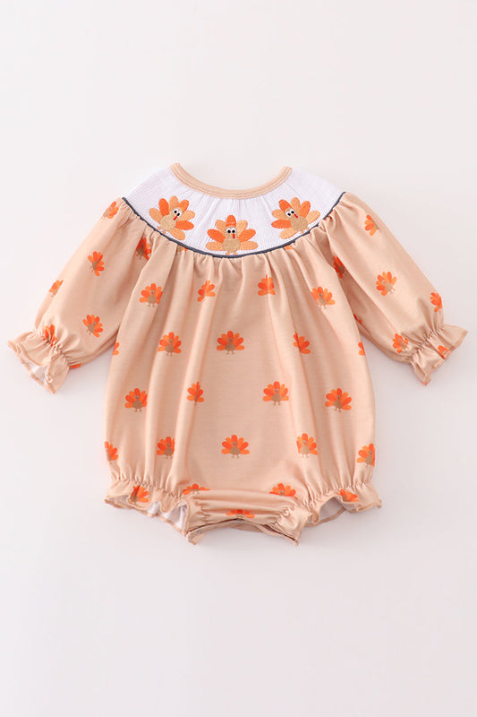 "Gobble Cutie" Turkey One-Piece for Baby Girls