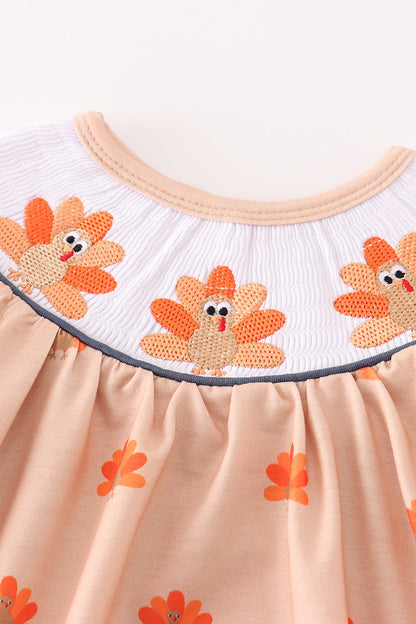 "Gobble Cutie" Turkey One-Piece for Baby Girls