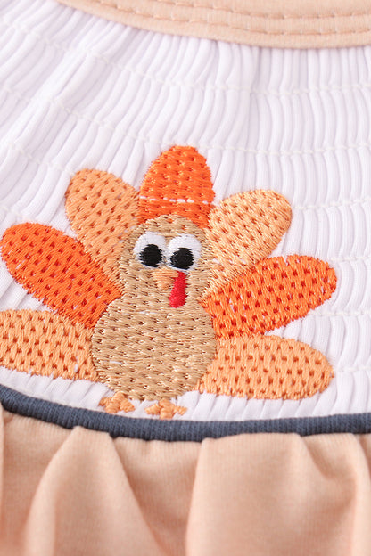 "Gobble Cutie" Turkey One-Piece for Baby Girls