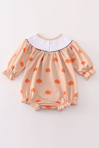 "Gobble Cutie" Turkey One-Piece for Baby Girls