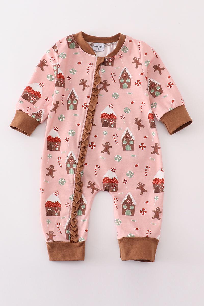 Gingerbread Dreams Baby Girl Sleeper Pajama