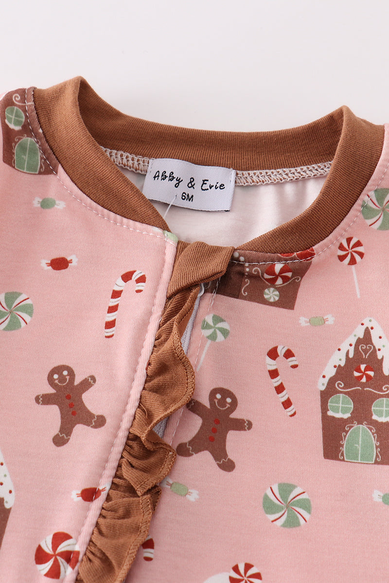 Gingerbread Dreams Baby Girl Sleeper Pajama