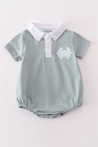 Sea Crab Polo Romper for Baby Boy