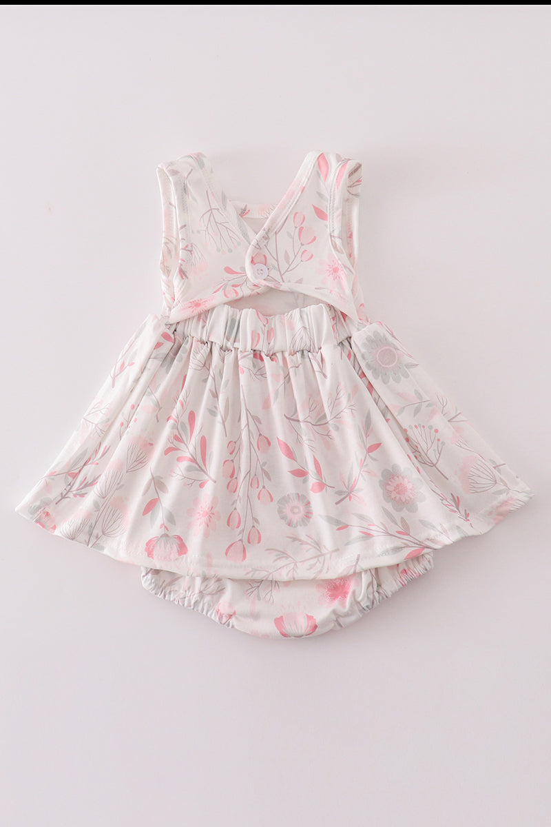 Blush Petals Baby Girl Dress & Bloomer Set