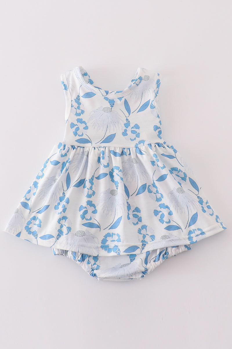 Azure Bloom Baby Girl Dress Set