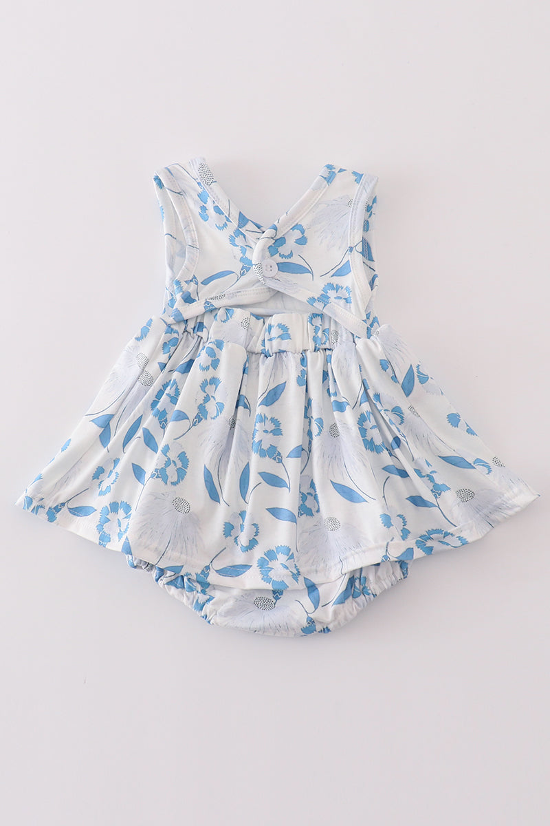 Azure Bloom Baby Girl Dress Set