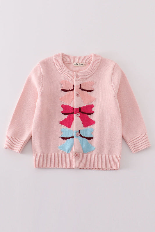 Pretty in Bows Pink Cardigan for Girls'