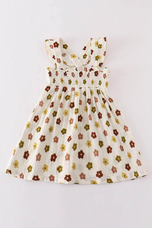 Golden Meadow Floral Girls Dress – Timeless Charm for Every Occasion