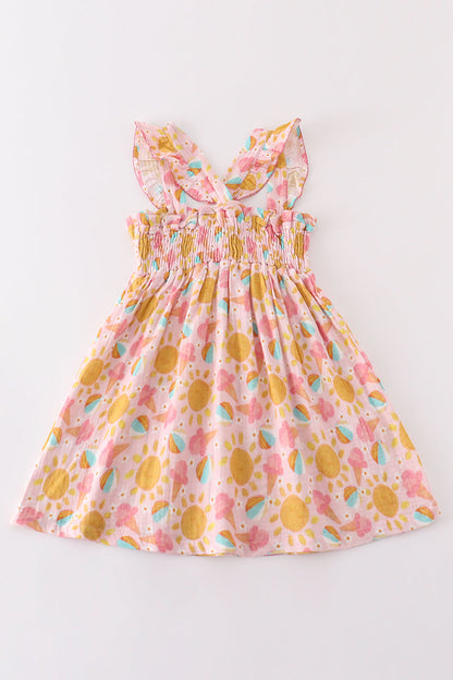 Girls Ice Cream Muslin Dress – Bright and Cheerful Summer Style