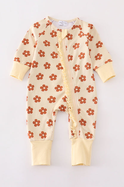 “Daisy Dreams” Baby Girl Zip Romper