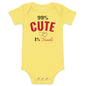 99% Cute, 1% Trouble - Gender Neutral Baby Bodysuit - Blue Marc