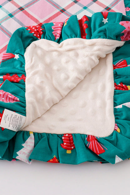 Ruffled Plaid Baby Blanket – Vibrant and Cozy for Everyday Use