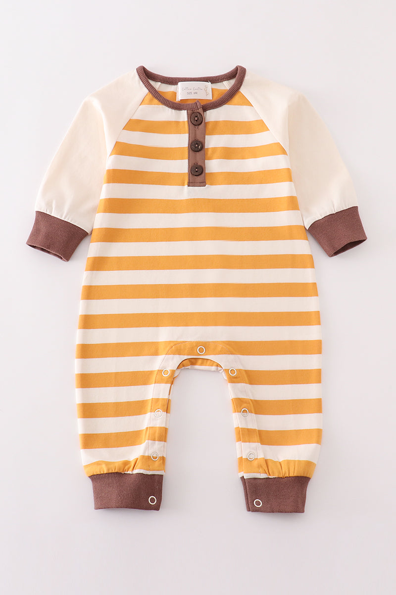 Cocoa Stripe Sleeper for Baby Boy