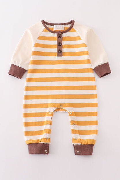 Cocoa Stripe Sleeper for Baby Boy