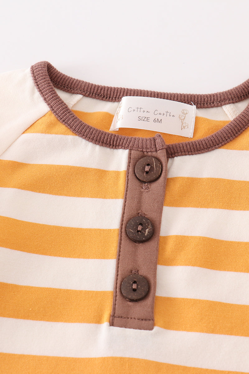 Cocoa Stripe Sleeper for Baby Boy