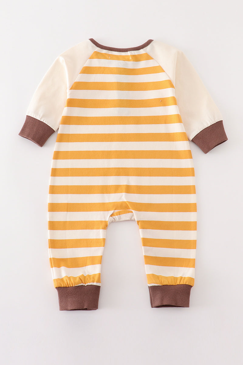 Cocoa Stripe Sleeper for Baby Boy