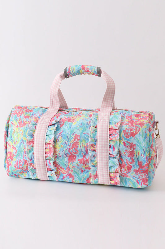 Tropical Floral Duffel Bag – Stylish and Functional Travel Companion