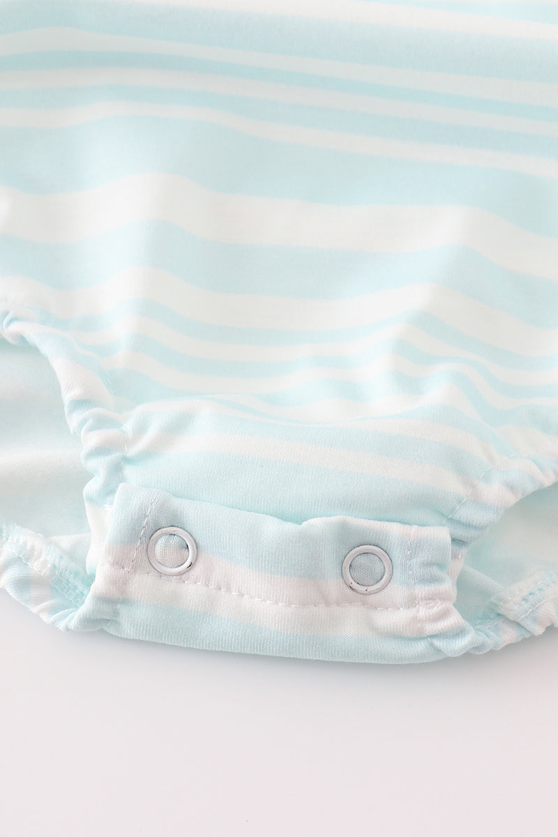 “Classic Stripes” Blue Collar Bodysuit for Baby Boys