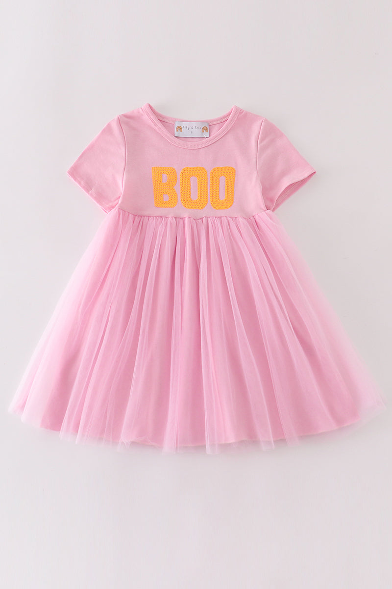 “Sparkly Boo” Pink Dress for Girls