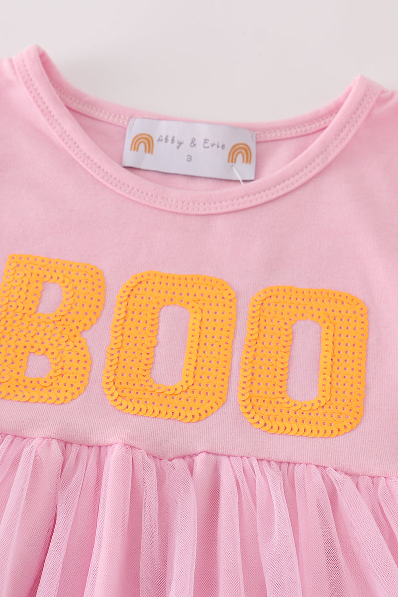 “Sparkly Boo” Pink Dress for Girls