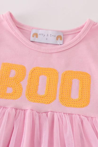 “Sparkly Boo” Pink Dress for Girls