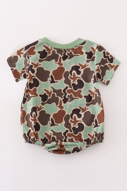 “Little Explorer” Camouflage Bodysuit for Baby Boys