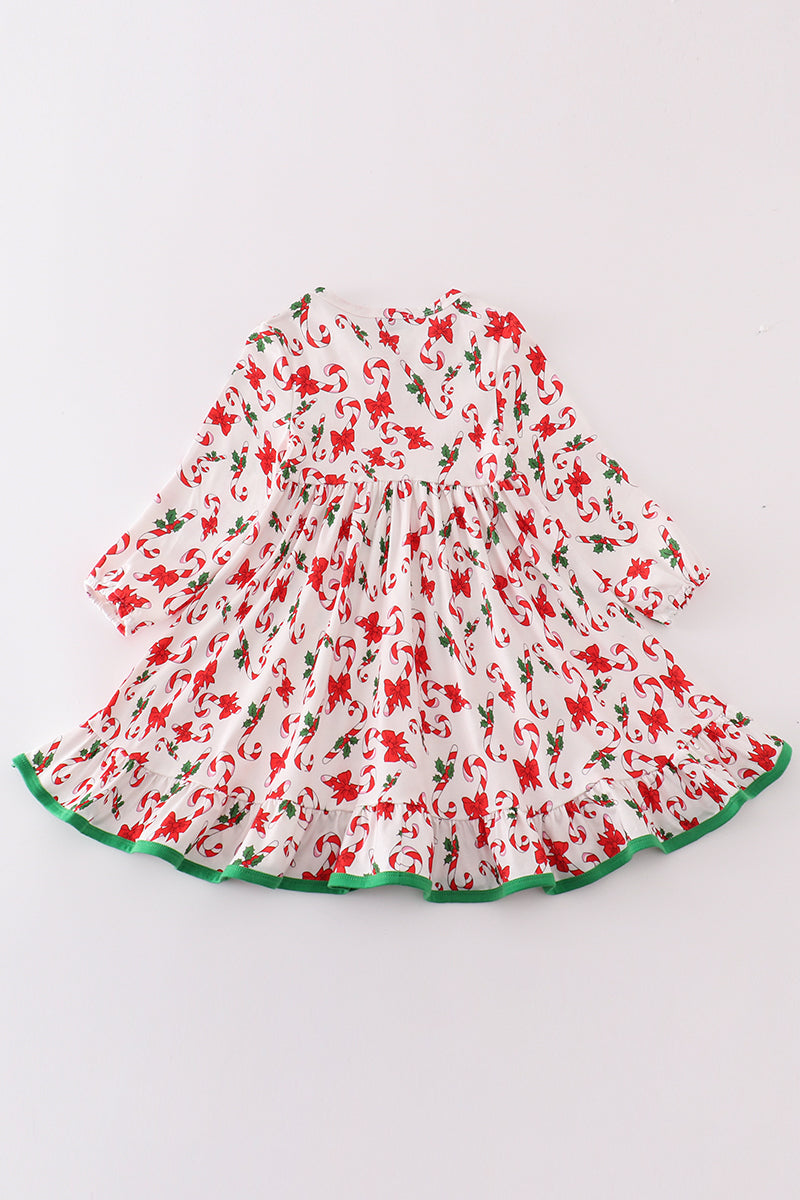 Candy Cane Christmas Dress for Girls