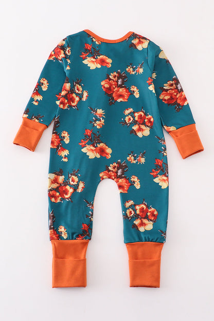 Autumn Blossoms Zipper Sleeper for Baby Girls