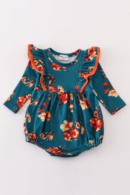 Bloom & Bounce Floral Bubble Romper for Baby Girls