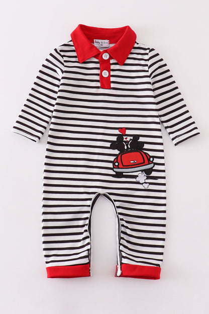 “Cruise in Stripes” Baby Boy Romper