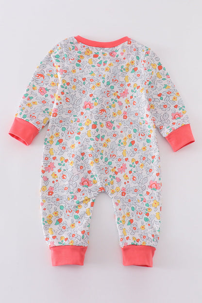 Floret Ruffle Front Sleeper for Baby Girl