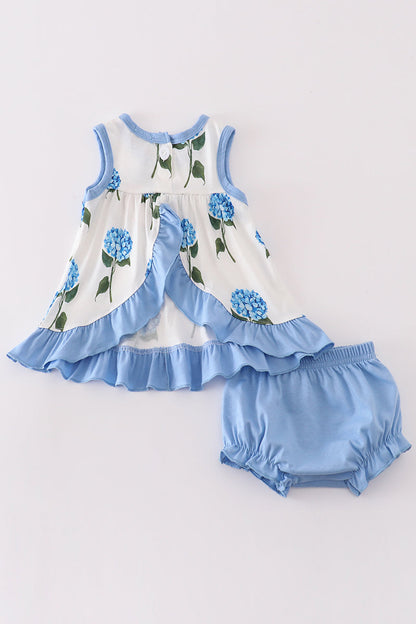 Hydrangea Print Baby Girl Tunic and Bloomers Set – Sweet Summer Style