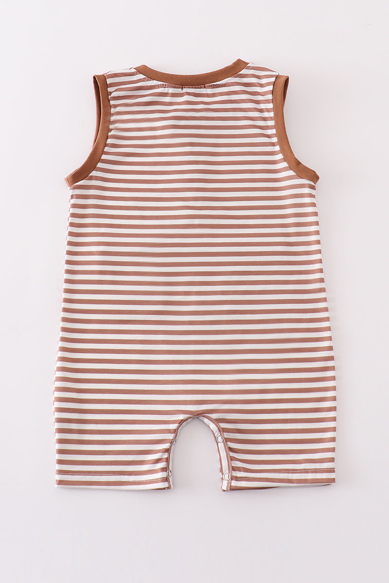 Classic Striped Baby Boy Shortall with Pocket Detail – Perfect Summer Outfit