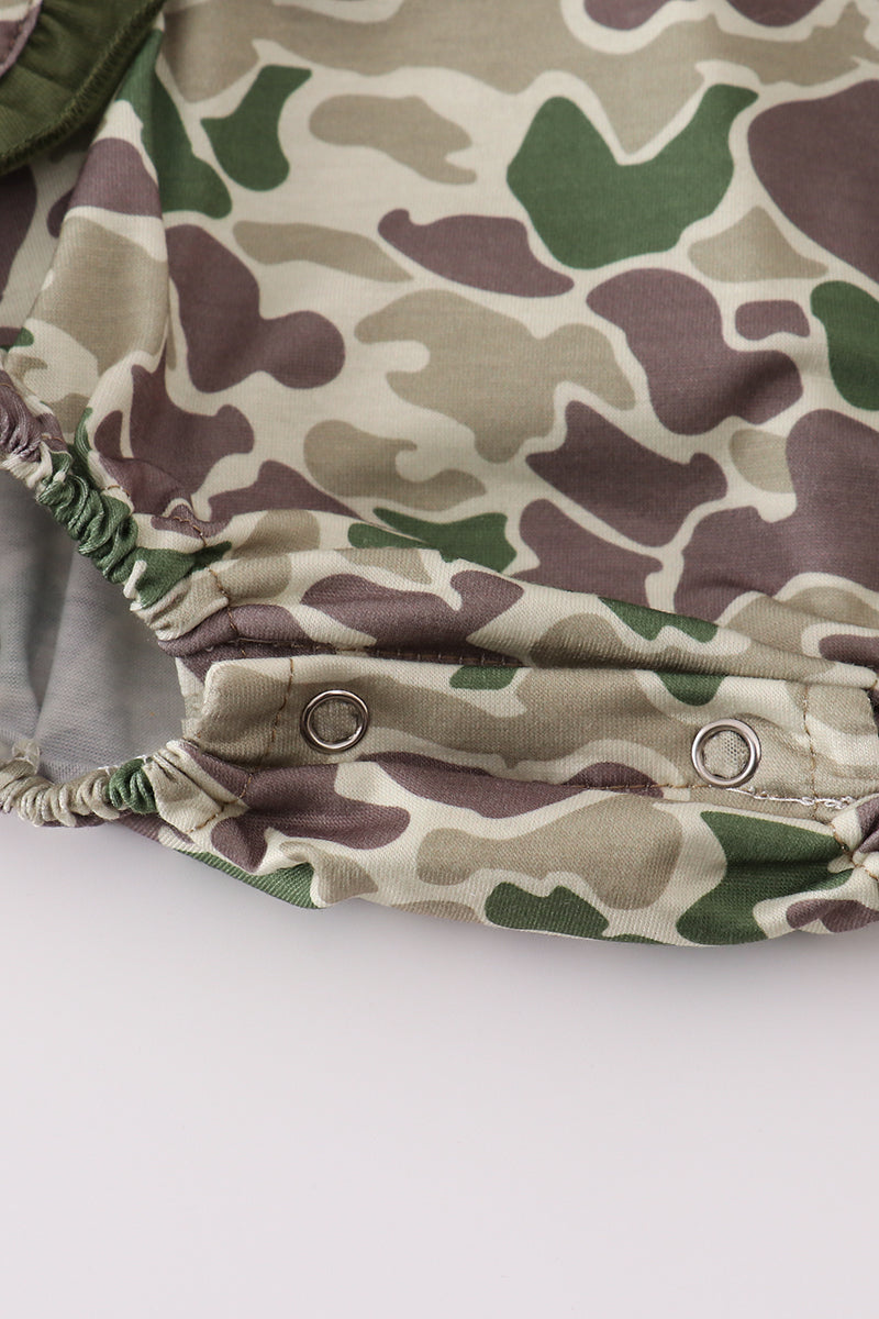 Trendy Baby Girl Camo Bubble with Ruffles – Stylish & Functional Outdoor Wear