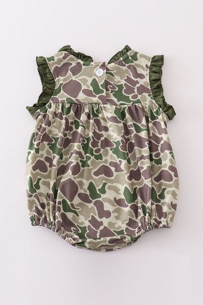 Trendy Baby Girl Camo Bubble with Ruffles – Stylish & Functional Outdoor Wear