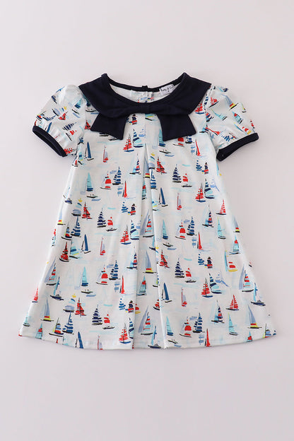 Sailing Days Nautical Dress for Girls