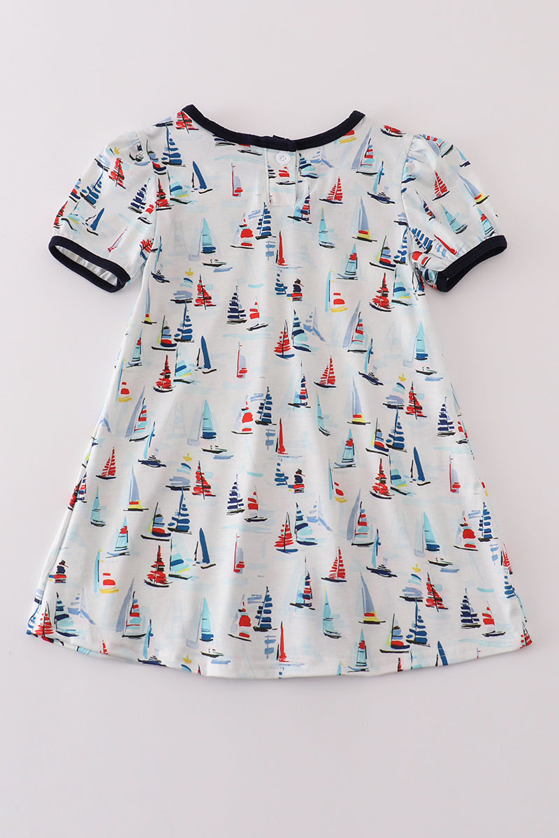 Sailing Days Nautical Dress for Girls