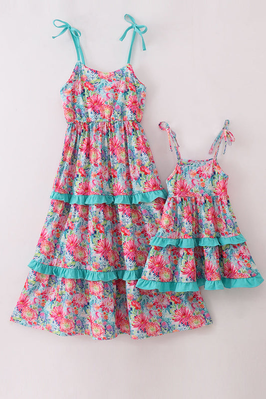 Mommy & Me Matching Floral Tiered Dresses - Stylish Bonding Moments